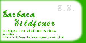 barbara wildfeuer business card